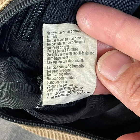 Jansport Unisex Travel Bag Brown Adjustable Straps 2000's y2k Vtg cordoroy - Picture 10 of 11